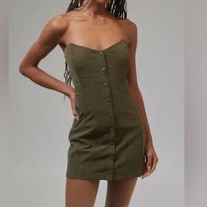 UO Cali Corduroy Corset Mini Dress
